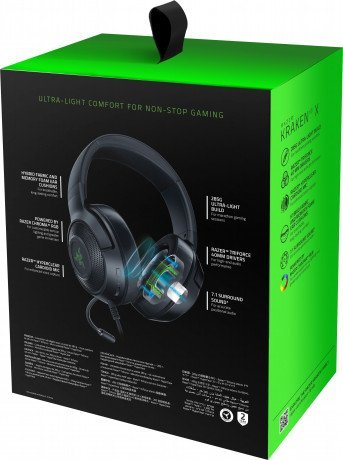 Наушники с микрофоном Razer Kraken V3 X Black FRML Packaging (RZ04-03750300-R3M1)  Фото №3