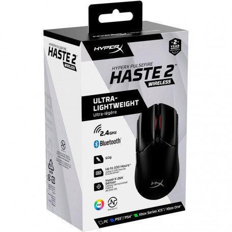 Мышь HyperX Pulsefire Haste 2 Wireless Black (6N0B0AA)  Фото №0