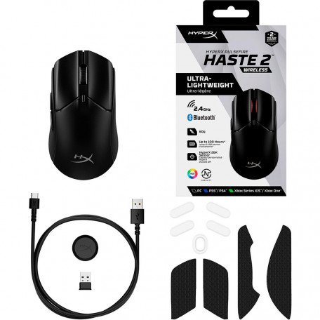 Мышь HyperX Pulsefire Haste 2 Wireless Black (6N0B0AA)  Фото №3