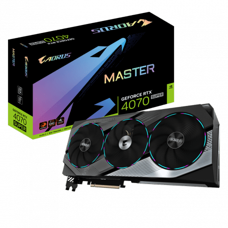 Відеокарта GIGABYTE AORUS GeForce RTX 4070 SUPER MASTER 12G (GV-N407SAORUS M-12GD)  Фото №3