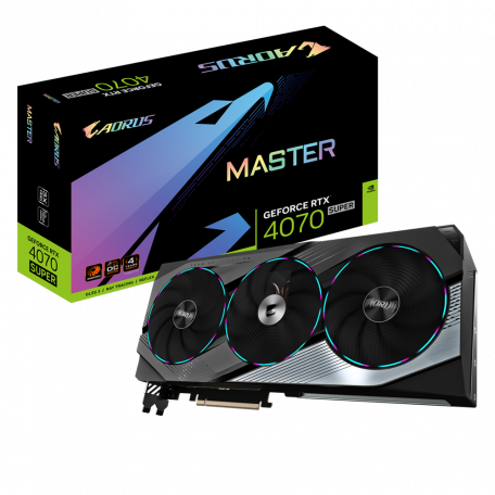 Видеокарта GIGABYTE AORUS GeForce RTX 4070 SUPER MASTER 12G (GV-N407SAORUS M-12GD)  Фото №3