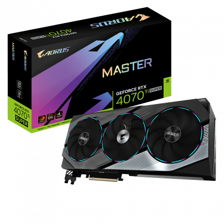 Відеокарта GIGABYTE AORUS GeForce RTX 4070 Ti SUPER MASTER 16G (GV-N407TSAORUS M-16GD)  Фото №1