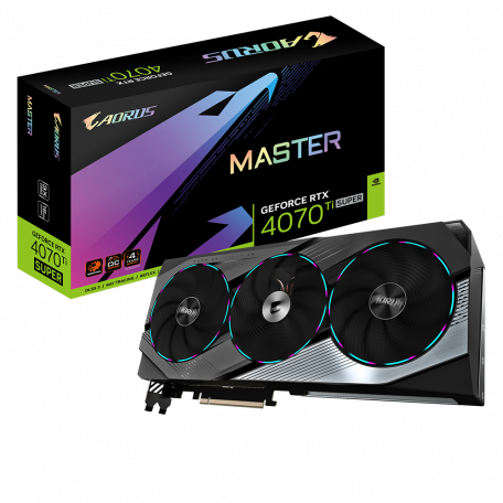 Видеокарта GIGABYTE AORUS GeForce RTX 4070 Ti Super Master 16G (GV-N407TSAORUS M-16GD)  Фото №1