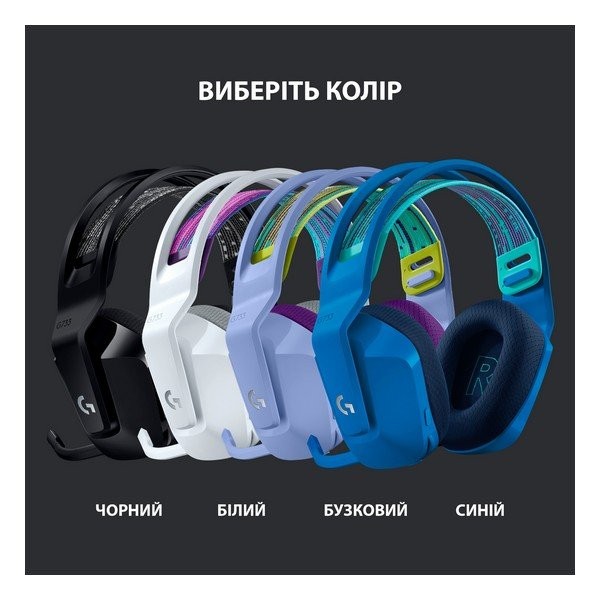 Компьютерная гарнитура Logitech G733 Lightspeed Wireless Blue (981-000943)  Фото №9