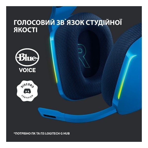 Компьютерная гарнитура Logitech G733 Lightspeed Wireless Blue (981-000943)  Фото №11