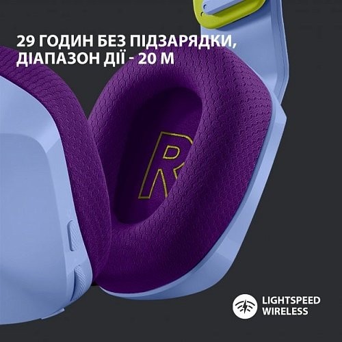 Комп&#039;ютерна гарнітура Logitech G733 Lightspeed Wireless Lilac (981-000890)  Фото №5
