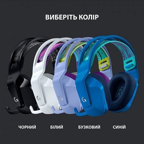 Комп&#039;ютерна гарнітура Logitech G733 Lightspeed Wireless Lilac (981-000890)  Фото №9