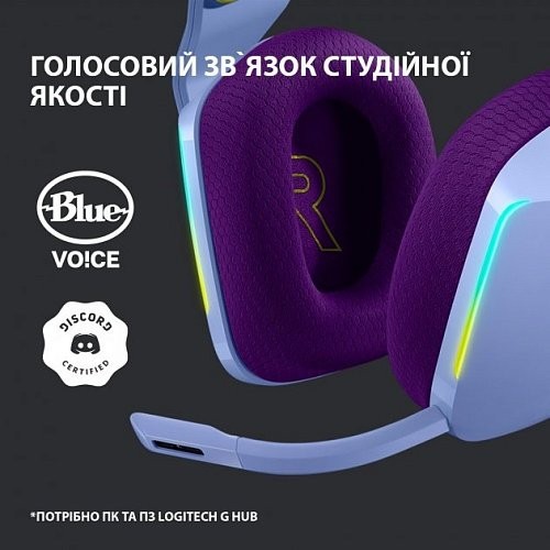 Комп&#039;ютерна гарнітура Logitech G733 Lightspeed Wireless Lilac (981-000890)  Фото №11