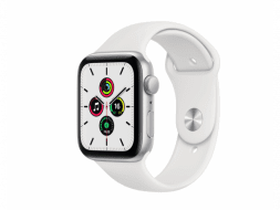 Смарт-годинник Apple Watch SE GPS 44mm Silver Aluminum Case w. White Sport B. (MYDQ2)