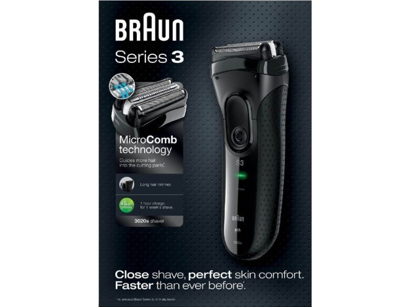 Електробритва Braun Series 3 3020 Black  Фото №2