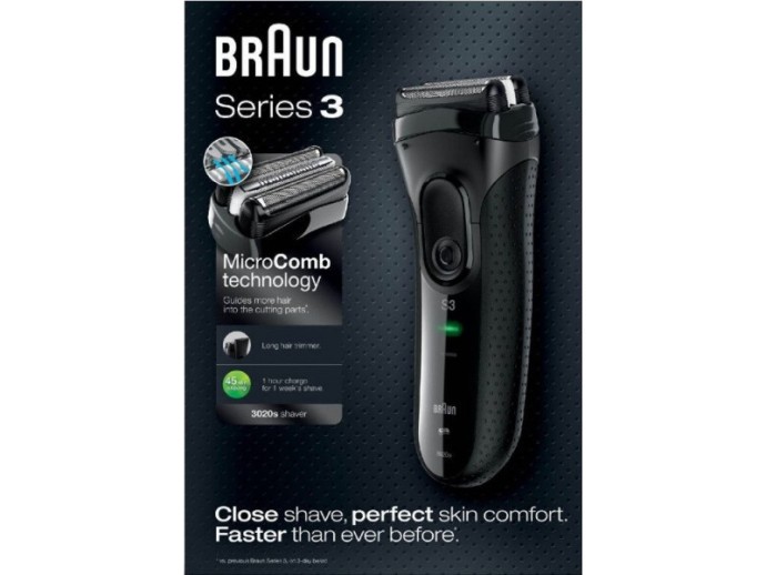 Електробритва Braun Series 3 3020 Black  Фото №2