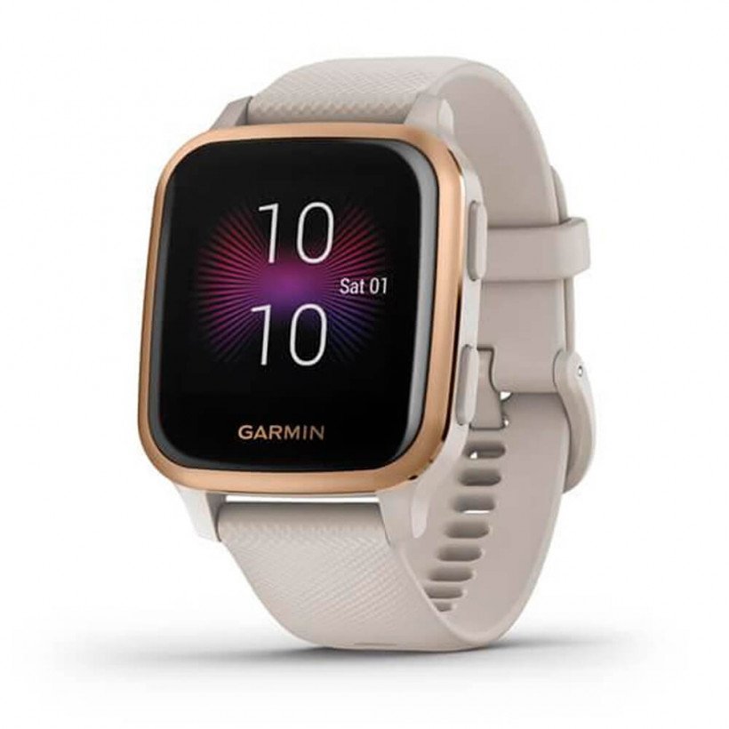 Смарт-годинник Garmin Venu Sq Music Edition Light Sand/Rose Gold (010-02426-11/01)