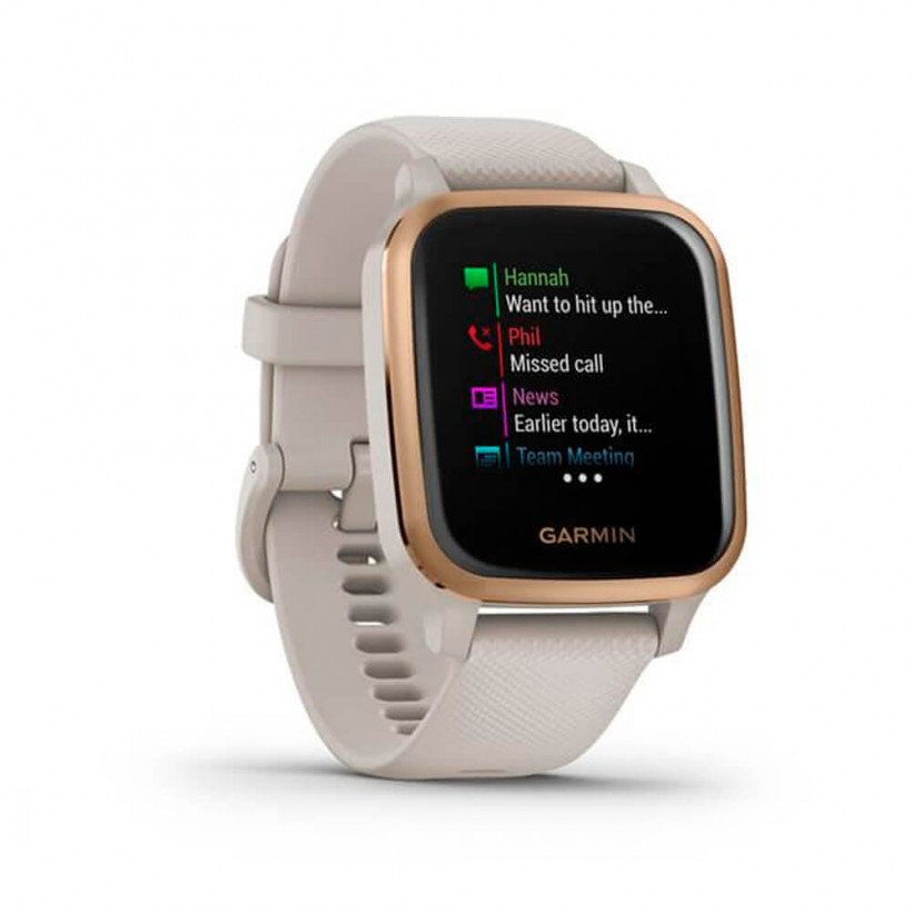 Смарт-годинник Garmin Venu Sq Music Edition Light Sand/Rose Gold (010-02426-11/01)  Фото №1