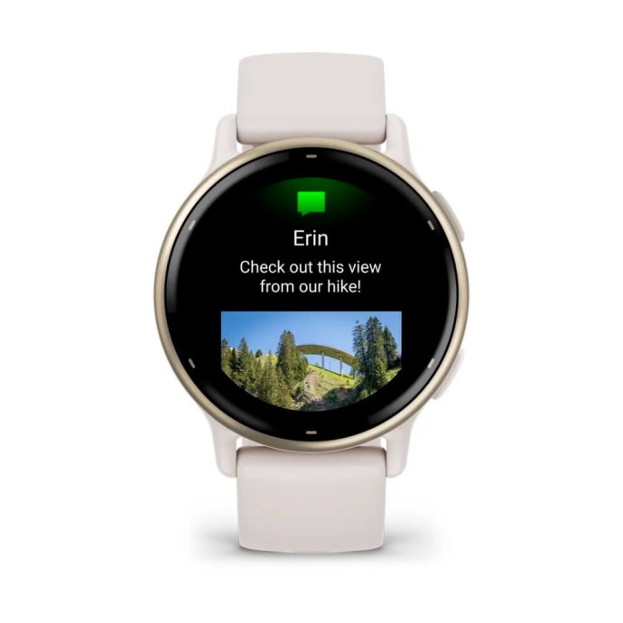 Смарт-часы Garmin vivoactive 5 Cream Gold Aluminum Bezel with Ivory Case and Silicone Band (010-02862-11)  Фото №0
