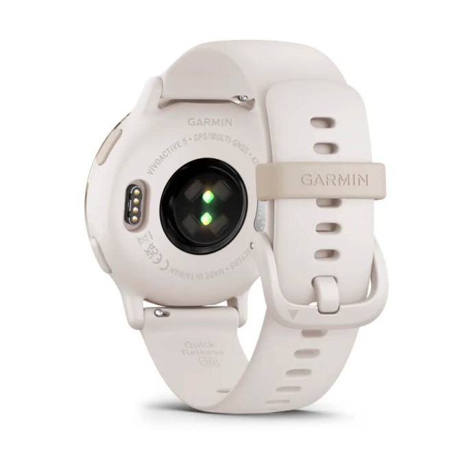 Смарт-часы Garmin vivoactive 5 Cream Gold Aluminum Bezel with Ivory Case and Silicone Band (010-02862-11)  Фото №6