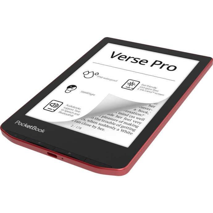 Электронная книга с подсветкой PocketBook 634 Verse Pro Passion Red (PB634-3-WW, PB634-3-CIS)  Фото №4