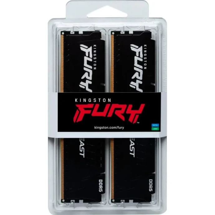 Память для настольных компьютеров Kingston FURY DDR5 16 GB (2x8GB) 5200 MHz Beast (KF552C40BBK2-16)  Фото №2