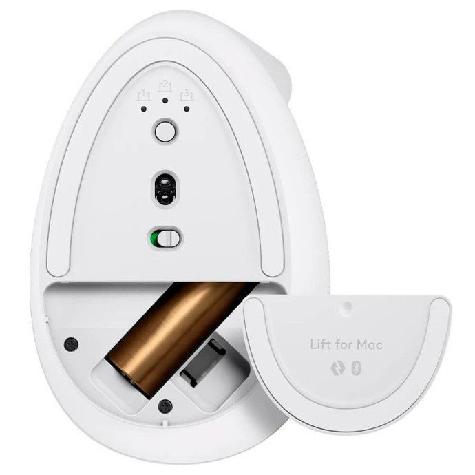 Миша Logitech Lift for Mac Vertical Ergonomic Mouse Off White (910-006477)  Фото №3