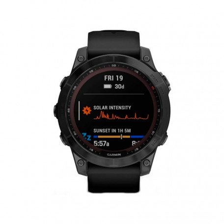 Смарт-годинник Garmin Fenix 7 Sapphire Solar Black DLC Titanium with Black Band (010-02540-34/35)  Фото №2