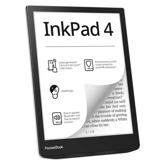 Електронна книга з підсвічуванням PocketBook 743G InkPad 4 Stundust Silver (PB743G-U-CIS, PB743G-U-WW)  Фото №0