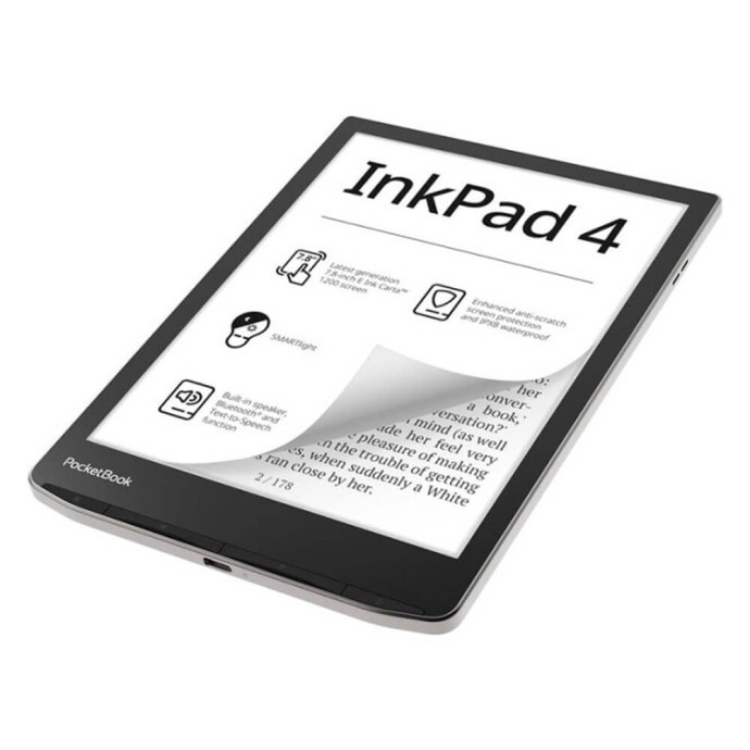 Електронна книга з підсвічуванням PocketBook 743G InkPad 4 Stundust Silver (PB743G-U-CIS, PB743G-U-WW)  Фото №2