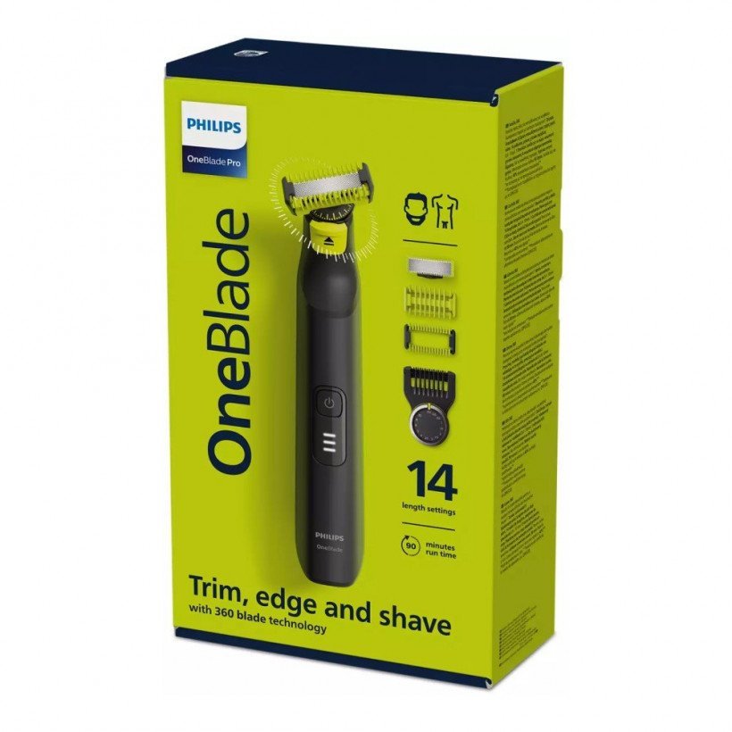 Тример для бороди і вусів / Тример для тіла (бодігрумер) Philips OneBlade Pro 360 QP6541/15  Фото №1