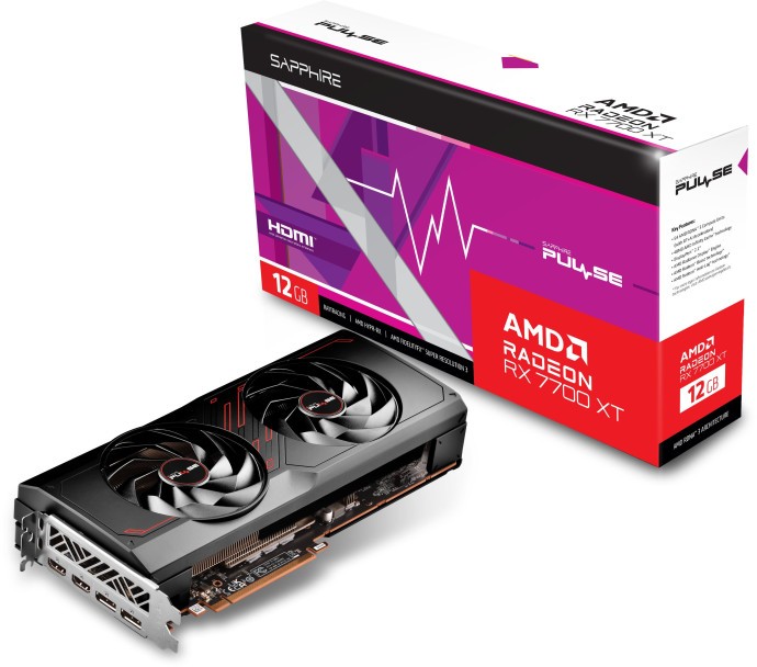Відеокарта Sapphire AMD Radeon RX 7700 XT 12GB PULSE (11335-04-20G)  Фото №4