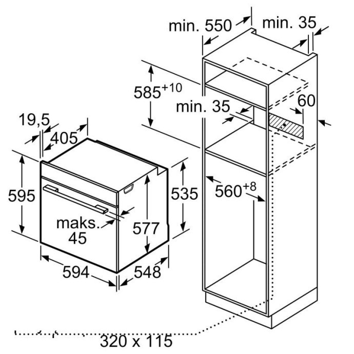 Духовка электрическая Bosch HBG7363B1  Фото №1