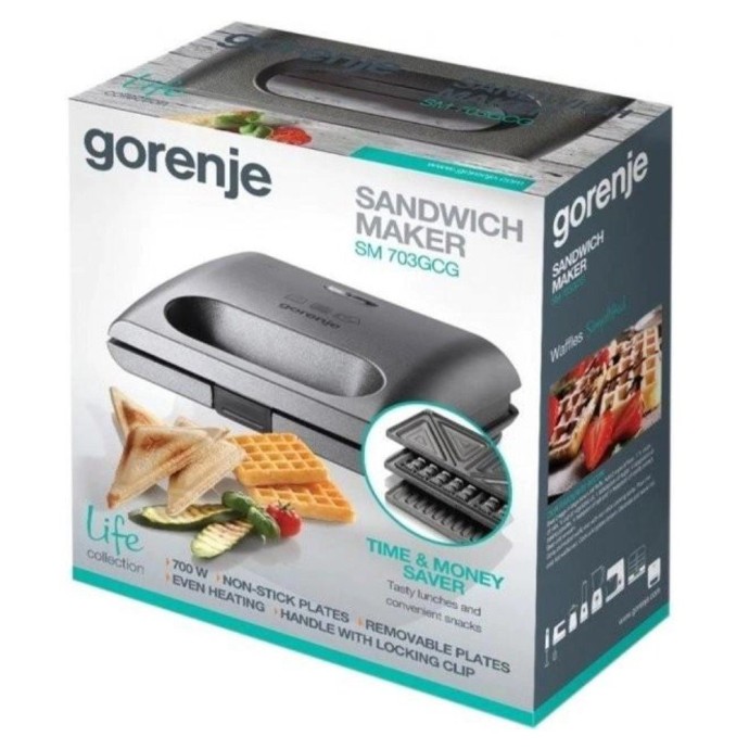 Мультимейкер (Бутербродница-Вафельница-Гриль) Gorenje SM703GCG  Фото №1