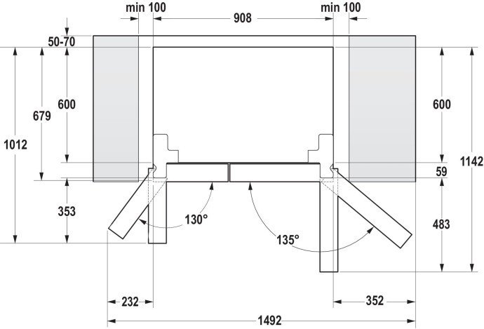 Холодильник с морозильной камерой Gorenje NRS9EVX1  Фото №3