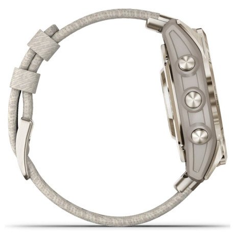 Смарт-часы Garmin Epix Pro Gen 2 Sapphire 42mm Soft Gold w. Cream H. Nylon Band (010-02802-20)  Фото №3