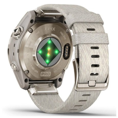 Смарт-часы Garmin Epix Pro Gen 2 Sapphire 42mm Soft Gold w. Cream H. Nylon Band (010-02802-20)  Фото №4
