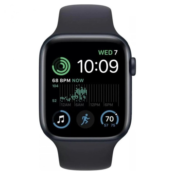 Смарт-часы Apple Watch SE 2 GPS + Cellular 44mm  + Cellular 44mmчас Apple Watch SE 2 GPS + Cellular 44mm Midnight Alu. Case w. Midnight Sport Band M/L