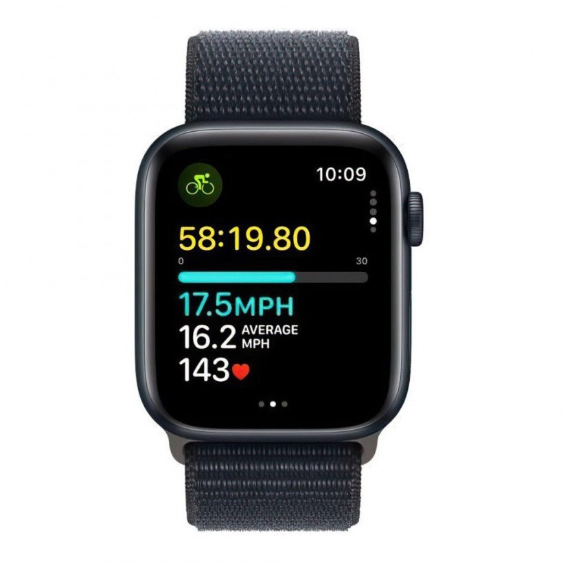 Смарт-годинник Apple Watch SE 2 GPS 44mm Midnight Aluminium Case with Midnight Sport Loop (MREA3)  Фото №0