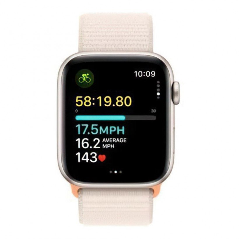 Смарт-годинник Apple Watch SE 2 GPS 44mm Starlight Aluminium Case with Starlight Sport Loop (MRE63)  Фото №0