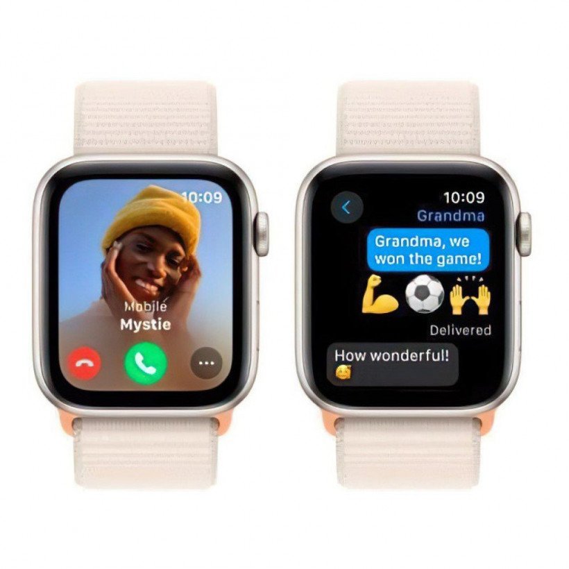 Смарт-годинник Apple Watch SE 2 GPS 44mm Starlight Aluminium Case with Starlight Sport Loop (MRE63)  Фото №2