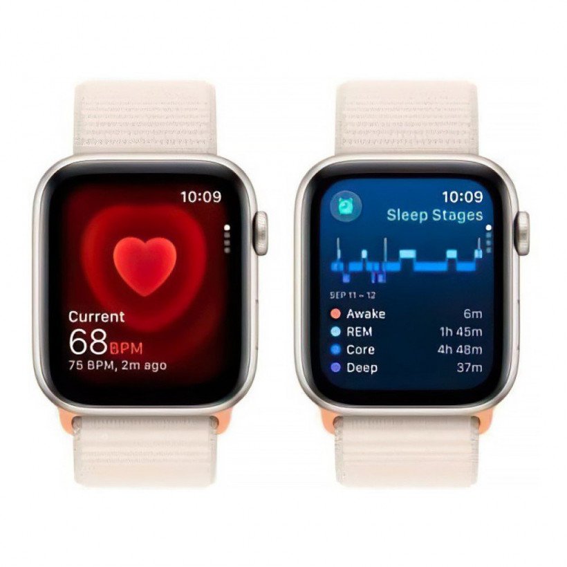Смарт-годинник Apple Watch SE 2 GPS 44mm Starlight Aluminium Case with Starlight Sport Loop (MRE63)  Фото №3