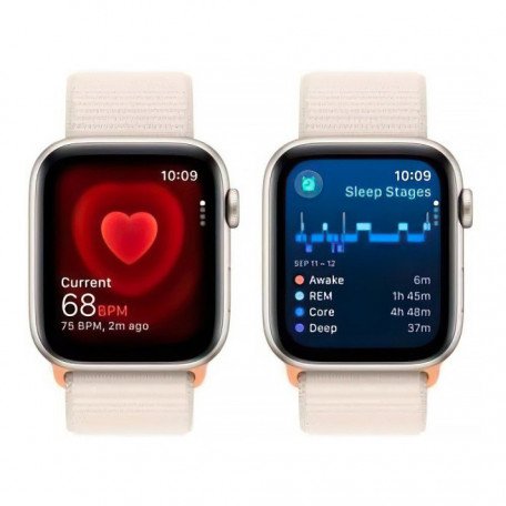 Смарт-годинник Apple Watch SE 2 GPS 44mm Starlight Aluminium Case with Starlight Sport Loop (MRE63)  Фото №3