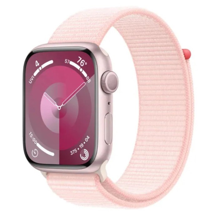 Смарт-годинник Apple Watch Series 9 GPS + Cellular 41mm Pink Alu. Case w. Light Pink S. Loop (MRJ13)  Фото №0