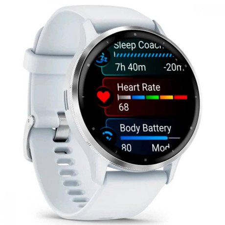 Смарт-часы Garmin Venu 3 Silver Stainless Steel Bezel with Whitestone Case and Silicone Band (010-02784-00/50)  Фото №1