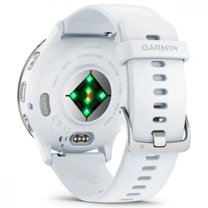 Смарт-часы Garmin Venu 3 Silver Stainless Steel Bezel with Whitestone Case and Silicone Band (010-02784-00/50)  Фото №4