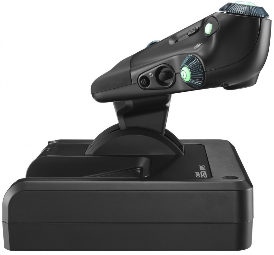 Джойстик, рычаг управления двигателем Logitech G Saitek X52 Pro Flight Control System (945-000003)  Фото №4