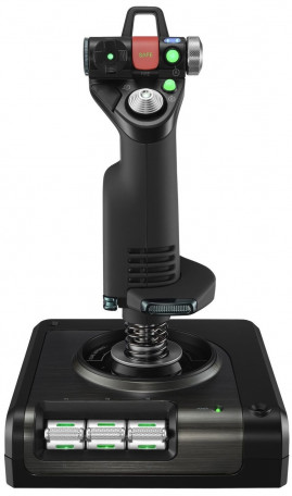 Джойстик, рычаг управления двигателем Logitech G Saitek X52 Pro Flight Control System (945-000003)  Фото №3