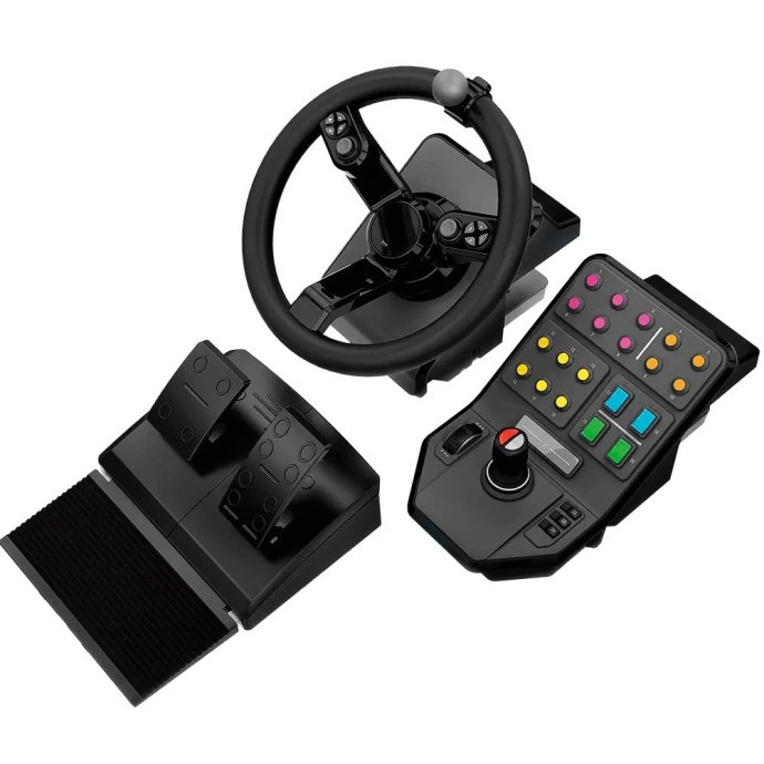 Комплект (руль, педали), приборная панель Logitech G Heavy Equipment Bundle Farm Sim Controller (945-000062)  Фото №0