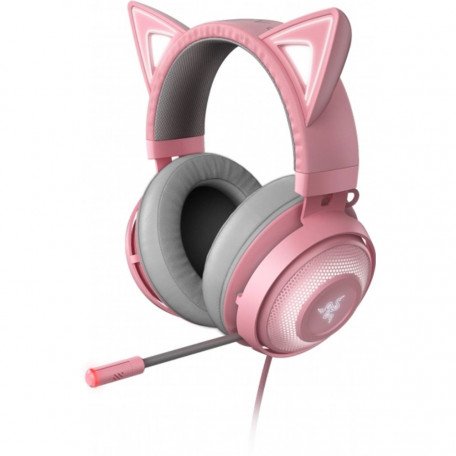 Навушники з мікрофоном Razer Kraken Kitty Edition Quartz (RZ04-02980200-R3M1)  Фото №0