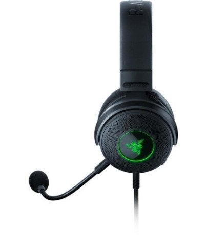 Наушники с микрофоном Razer Kraken V3 HyperSense Black (RZ04-03770100-R3M1)  Фото №1