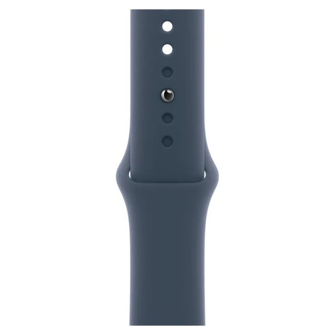 Смарт-часы Apple Watch Series 9 GPS + Cellular 41mm Silver Alu. Case w. Storm Blue Sport Band - M/L (MRHW3)  Фото №1