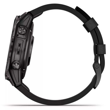 Смарт-часы Garmin Epix Pro Gen 2 Sapphire 47mm Carbon G. DLC Tit. with B. Leather Band (010-02803-30)  Фото №4