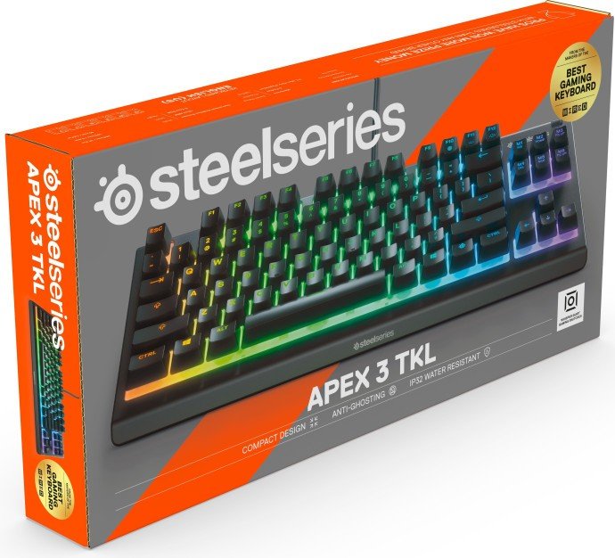 Клавіатура SteelSeries Apex 3 TKL USB UK (64836)  Фото №5
