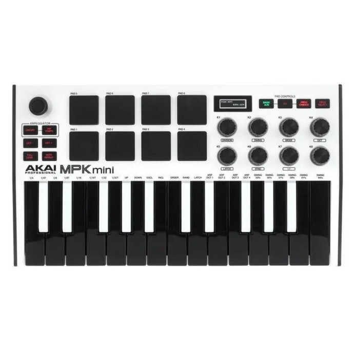MIDI-клавіатура AKAI MPK Mini MK3 White (SUP_MC2928)
